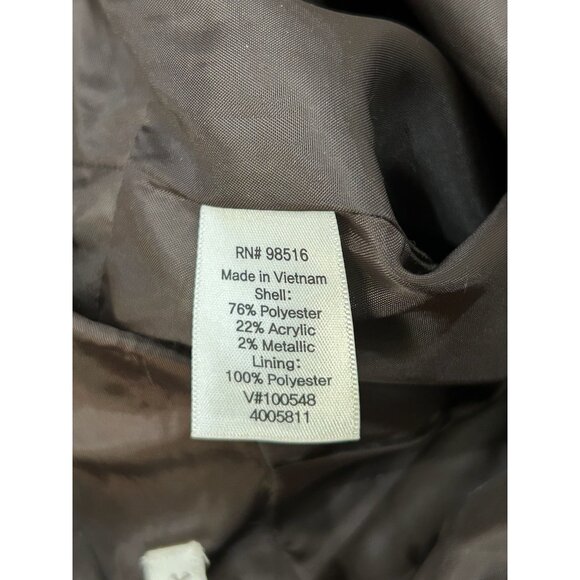 Coldwater Creek Womens Brown Tweed Pencil Skirt Sz 10 Petite - Picture 6 of 9